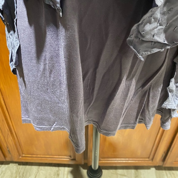 NWT Democracy Slate Blue Tank w Raised Dots Tie on back Stretch top underneath - Picture 4 of 12